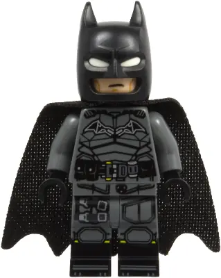 SH1121:  Batman - Dark Bluish Gray Suit, Cowl with White Eyes, Black Boots