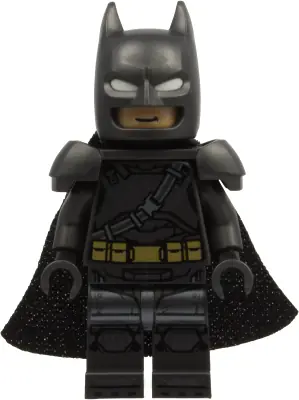 SH1122:  Batman - Pearl Dark Gray Armor, Cowl with White Eyes, Spongy Cape