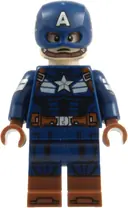 Minifigurka: SH1128:  Captain America - Dark Blue Suit, Printed Arms