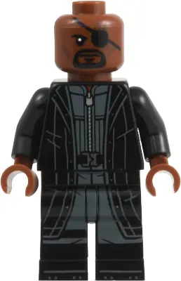 SH1133:  Nick Fury - Leather Trench Coat, Black Legs
