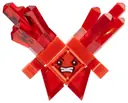 Minifigurka: SHG017:  Kryptomite - Red, Large Crystals, Hands
