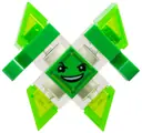 Minifigurka: SHG025:  Kryptomite - Green, Medium Crystals, Hands