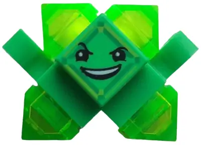 SHG035:  Kryptomite - Green, Small Crystals (Pyramids), Hands