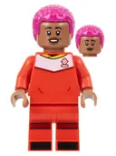 Minifigurka: SOC156:  Asisat Oshoala - Red Soccer Uniform