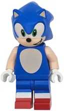 Minifigurka: SON033:  Sonic the Hedgehog - Light Nougat Face and Arms, Open Mouth Smile to Left