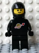 Minifigurka: SP003NEW:  Classic Space - Black with Air Tanks and Motorcycle (Standard) Helmet (Reissue)