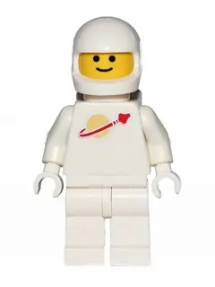 SP006NEW2:  Classic Space - White with Air Tanks and Motorcycle (Standard) Helmet, Logo High on Torso (Second Reissue)