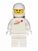 Minifigurka: SP006NEW2:  Classic Space - White with Air Tanks and Motorcycle (Standard) Helmet, Logo High on Torso (Second Reissue)