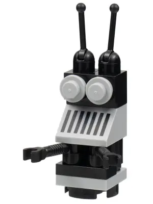 SP133:  Classic Space Droid - Round Plate Base, Light Bluish Gray and Black (Reissue)