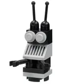 Minifigurka: SP133:  Classic Space Droid - Round Plate Base, Light Bluish Gray and Black (Reissue)
