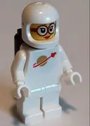 Minifigurka: SP144:  Classic Space - White with Black Air Tanks, Female, Glasses