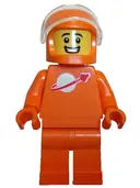 Minifigurka: SP145:  Classic Space - Orange without Air Tanks, with Visor, Male