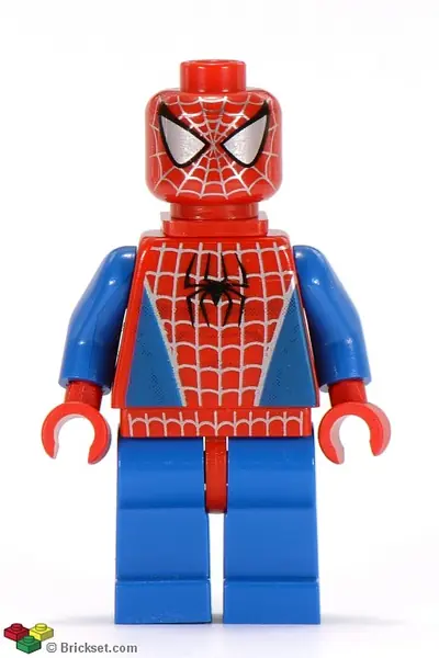 SPD001A:  Spider-Man - Blue Arms and Legs, Silver Webbing, Neck Bracket