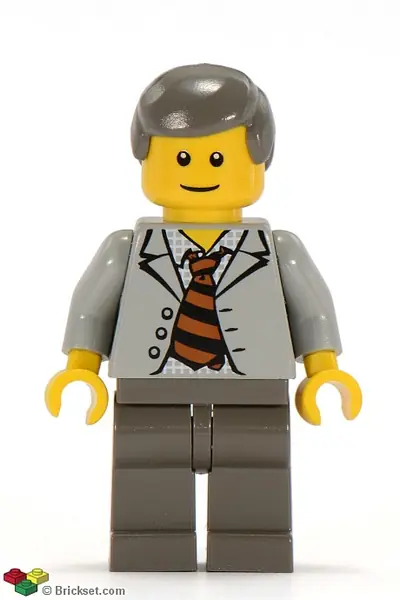 SPD010:  Scientist With Open Jacket, Black and Brown Stripe Tie and Plaid Shirt