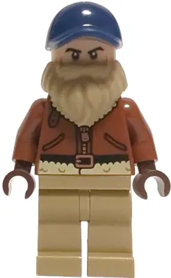 ST024:  Chief Jim Hopper - Reddish Brown Coat, Dark Blue Cap, Dark Tan Beard
