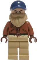 Minifigurka: ST024:  Chief Jim Hopper - Reddish Brown Coat, Dark Blue Cap, Dark Tan Beard