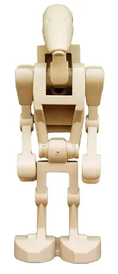 SW0001A:  Battle Droid - Tan, Angled Arms, 1 x 2 Plate on Back