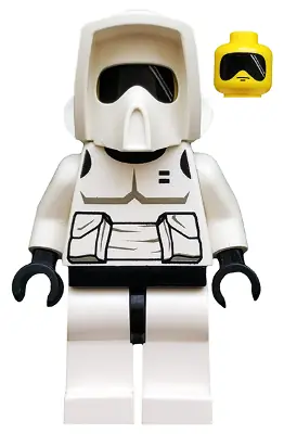 SW0005:  Imperial Scout Trooper - Yellow Head, Dark Gray Torso Print