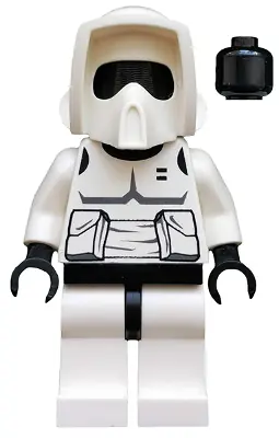 SW0005A:  Imperial Scout Trooper - Plain Black Head, Dark Bluish Gray Torso Print