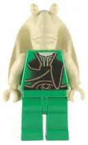 Minifigurka: SW0013:  Gungan Soldier - Green Outfit, Plain Head