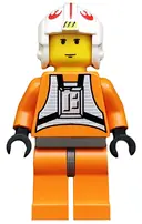 Minifigurka: SW0019:  Luke Skywalker - Pilot Suit, Simple Torso and Helmet, Dark Gray Hips, Yellow Head