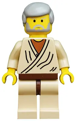 SW0023:  Obi-Wan Kenobi - Old, Yellow Head, Light Gray Hair