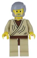 Minifigurka: SW0023A:  Obi-Wan Kenobi - Old, Yellow Head, Light Bluish Gray Hair