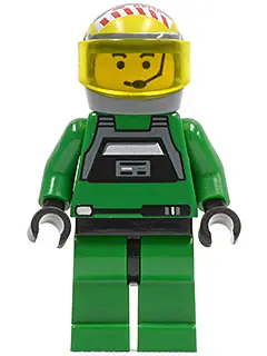 SW0031:  Rebel Pilot A-wing - Yellow Head, Trans-Yellow Visor, Green Jumpsuit