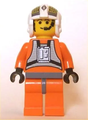 SW0033A:  Rebel Pilot Y-wing (Jon 'Dutch' Vander, Gold Leader) - Yellow Head, Dark Bluish Gray Hips