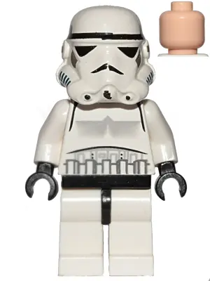SW0036A:  Imperial Stormtrooper - Light Nougat Head, Solid Mouth Helmet