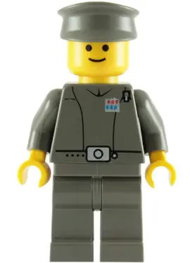 SW0046:  Imperial Officer (Captain / Commandant / Commander) - Police Cap, Yellow Head with Standard Grin