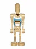 Minifigurka: SW0065:  Battle Droid Pilot - Tan Torso with Blue Insignia, Angled Arms