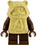 Minifigurka: SW0067:  Paploo (Ewok) - Tan Head with Hood