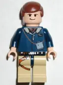 Minifigurka: SW0081:  Han Solo - Light Nougat,Reddish Brown Hair, Tan Legs