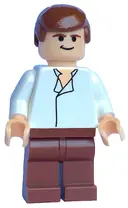 Minifigurka: SW0084:  Han Solo - White Shirt without Wrinkles, Reddish Brown Legs