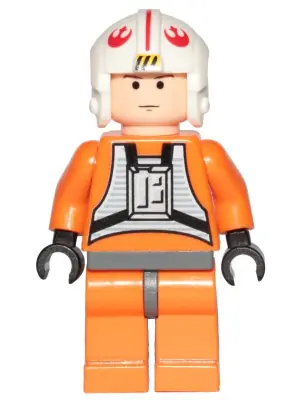 SW0090:  Luke Skywalker - Pilot Suit, Simple Torso and Helmet, Light Nougat Head