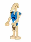 Minifigurka: SW0095:  Battle Droid Pilot - Blue Torso, Angled Arm and Straight Arm