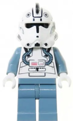 SW0118:  Clone Trooper V-wing Pilot (Phase 2) - Sand Blue Arms and Legs, Black Head