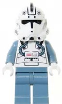 Minifigurka: SW0118:  Clone Trooper V-wing Pilot (Phase 2) - Sand Blue Arms and Legs, Black Head