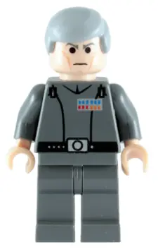 SW0157:  Grand Moff Wilhuff Tarkin - Dark Bluish Gray Uniform, Smooth Hair