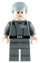 Minifigurka: SW0157:  Grand Moff Wilhuff Tarkin - Dark Bluish Gray Uniform, Smooth Hair