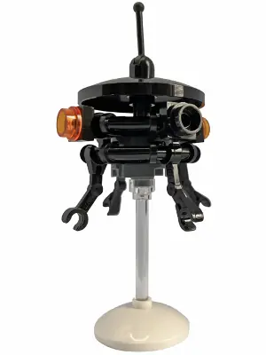 SW0171:  Imperial Probe Droid - White Dish Stand, Lever on Top