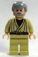 Minifigurka: SW0174:  Obi-Wan Kenobi - Old, Light Bluish Gray Hair and Beard, Black Eyes
