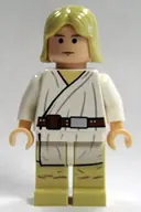 Minifigurka: SW0176:  Luke Skywalker - Tatooine, Light Nougat, Long Hair, White Tunic, Tan Legs