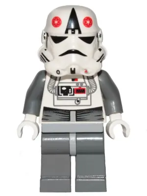 SW0177:  AT-AT Driver - Red Imperial Logo, Bluish Grays, Black Head, Stormtrooper Helmet