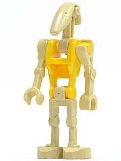 SW0184:  Battle Droid Commander - Yellow Torso, Angled Arm and Straight Arm
