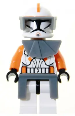 SW0196:  Clone Trooper Commander Cody, 212th Attack Battalion (Phase 1) - Dark Bluish Gray Visor, Pauldron, and Kama, Large Eyes