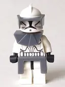 Minifigurka: SW0203:  Clone Trooper (Phase 1) - Dark Bluish Gray Visor, Pauldron, and Kama, Large Eyes