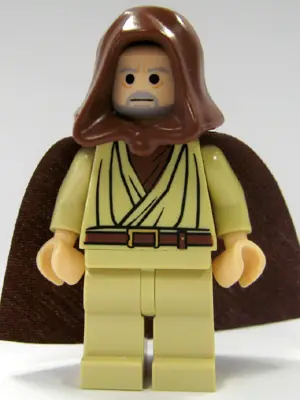 SW0206:  Obi-Wan Kenobi - Old, Reddish Brown Hood and Cape, Black Eyes