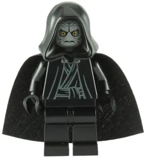 SW0210:  Emperor Palpatine - Light Bluish Gray Head, Black Hands